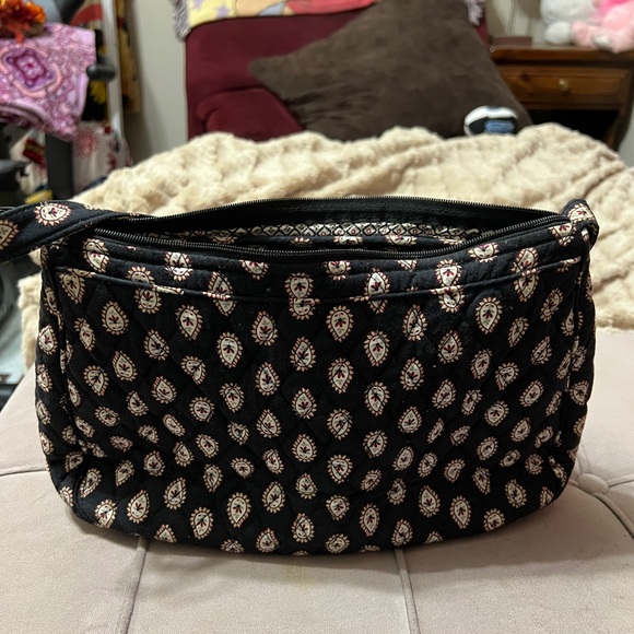 Vera Bradley Black and Cream Patterned Shoulder Bag - Picture 3 of 7